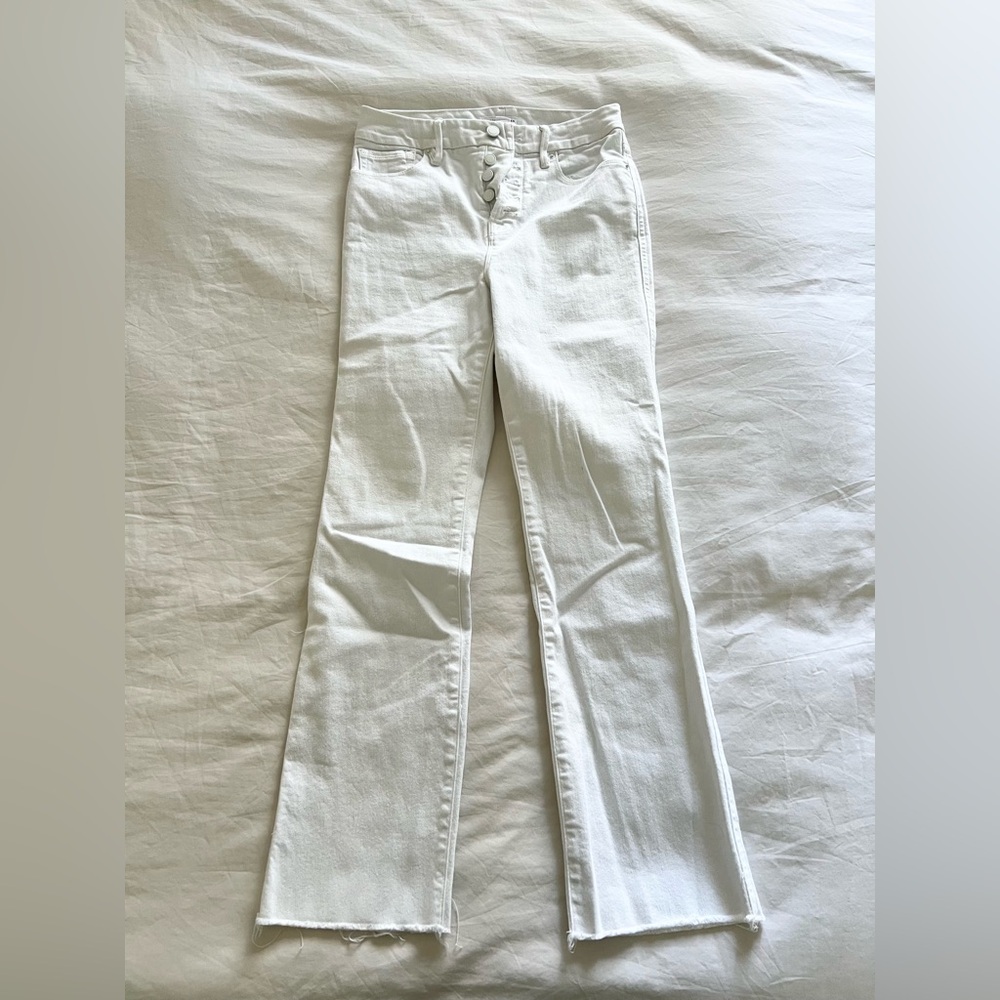 Good Curve White High-Waisted Straight Jeans